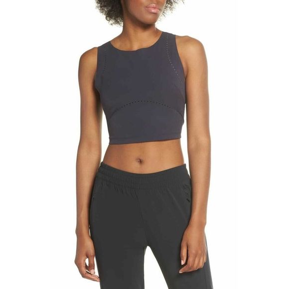 Nike AR6475-080 Women Sz Large Training Tech Pack Womens Cropped Top Deep Grey - Picture 1 of 8